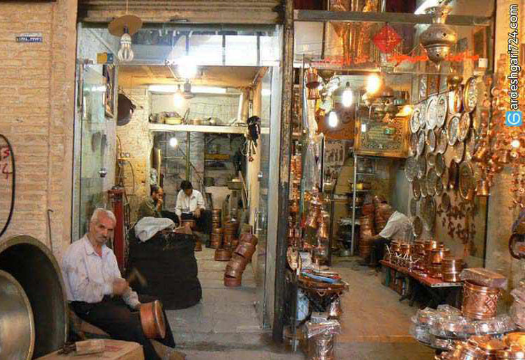 سکوت بازار مسگرها در شیراز