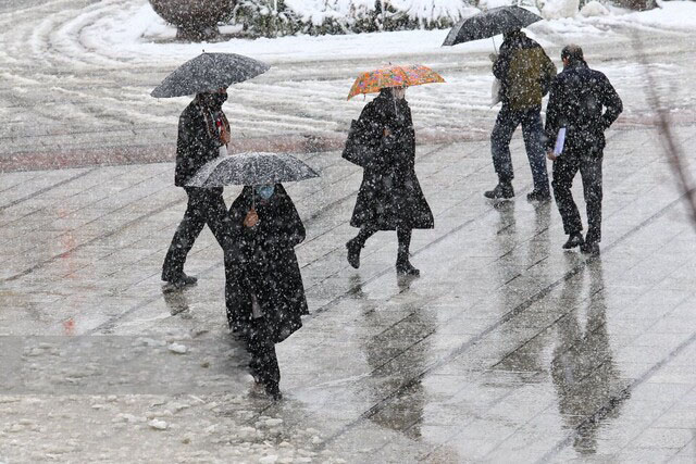 بارش باران و برف در بیشتر مناطق کشور