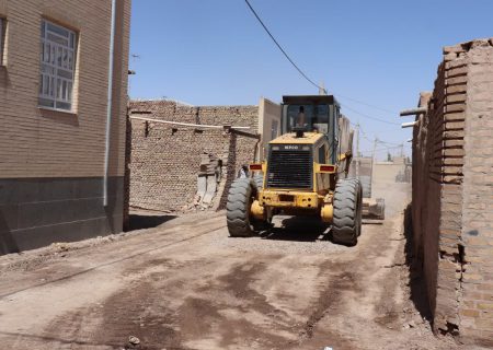 آغاز زیرسازی کوچه‌های محله بهاآباد انار