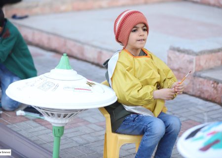 گزارش تصویری آغاز جشنواره «نقاشی روی فرفره ویژه کودکان» در انار